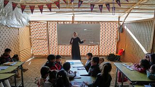 Learning activities resume in Gaza despite schools lying in ruins